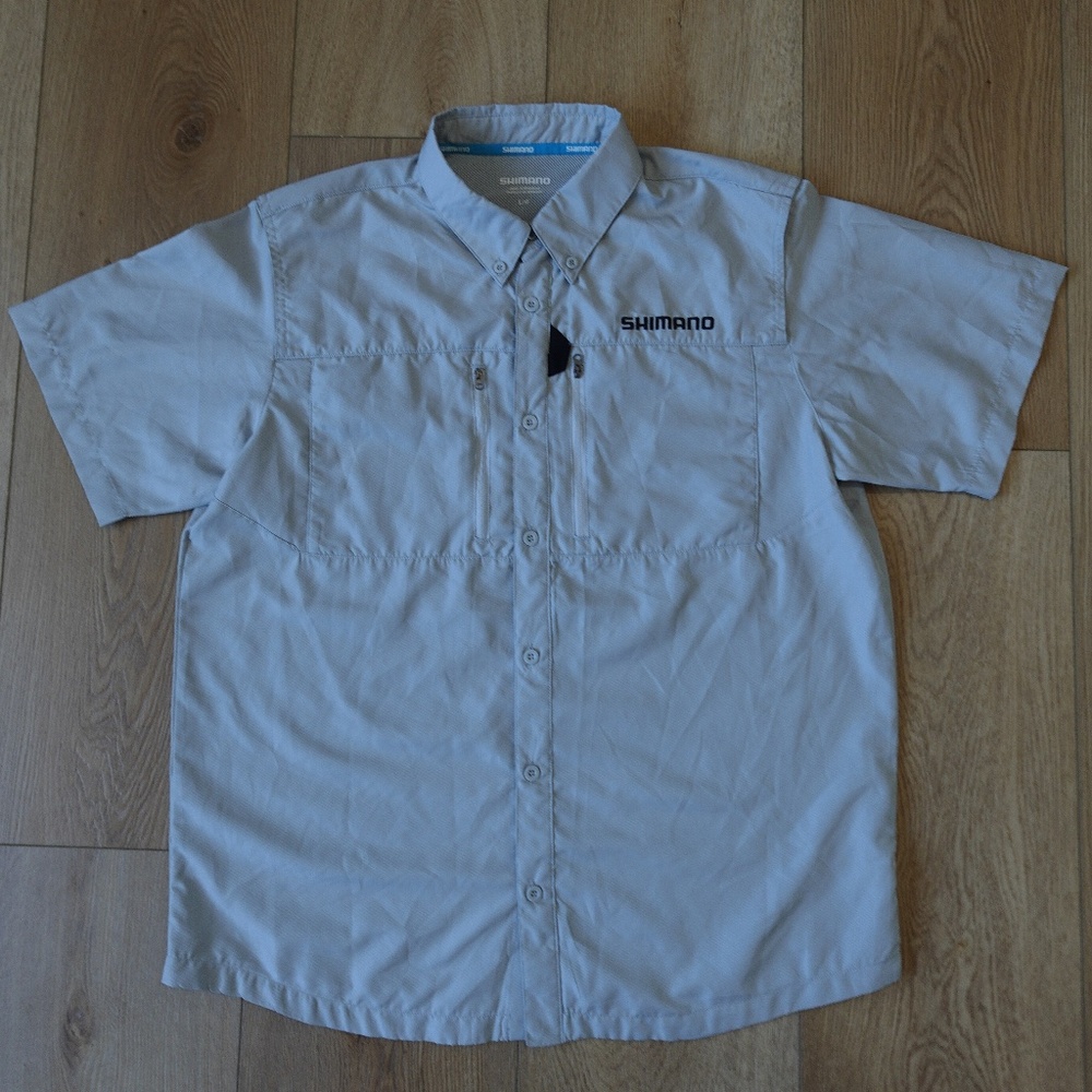 Shimano Men’s Performance Fishing Shirt • Short Sleeve • Vented • Size Large